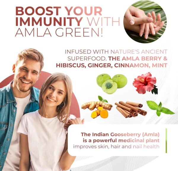 Amla Powder & Green Tea Superfood Supplement with Hibiscus, 20x Ultra Concentrated Amla, Antioxidant Support, Made with Oolong Tea and Indian Gooseberries, Organic, Vegan, Hibiscus, 90 Servings - Image 5