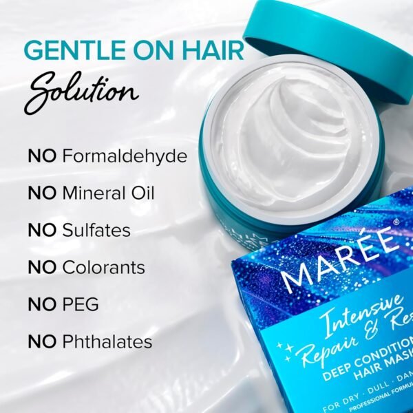 MAREE Hair Mask for Damaged Hair - Keratin Treatment Conditioner - Extremely Deep Conditioning Mask, Hydrating & Repairing, Keratina Mascarilla Para el Cabello - Image 5