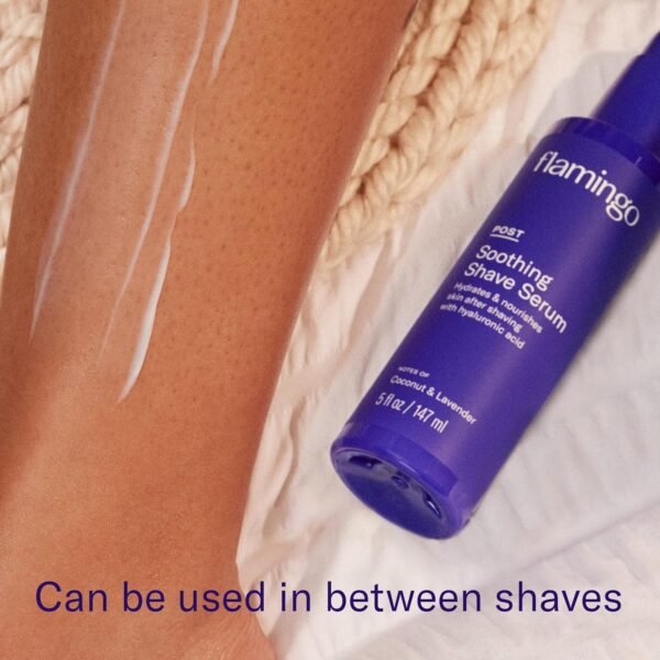 Flamingo Shaving Prep and Post Care Set for Women - Smoothing Shave Prep Scrub and Soothing Post Shave Serum - Glow Shave Collection - Image 6