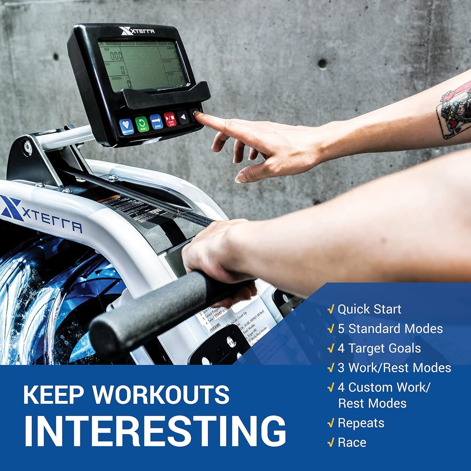 XTERRA Fitness Water Rowing Machine - Image 6