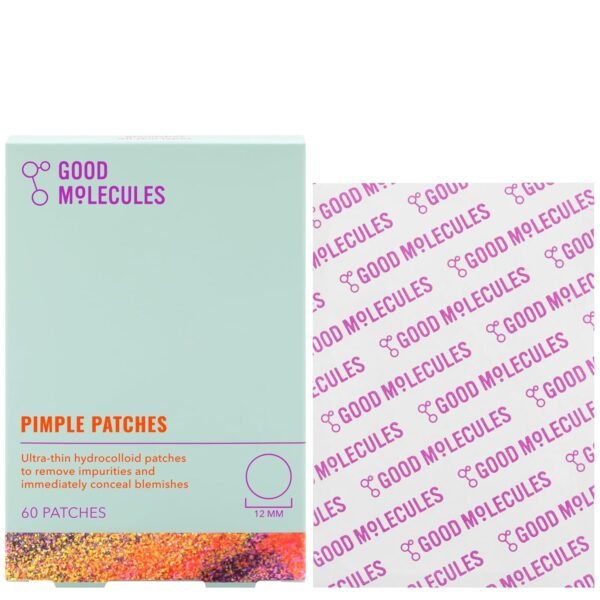 Good Molecules Pimple Patches (60 Patches) - Ultra-Thin Hydrocolloid Patches To Conceal Whiteheads, Blackheads And Blemishes, Target Ance and Impurities - Skin Care For Face With Cellulose And Pectin - Image 3