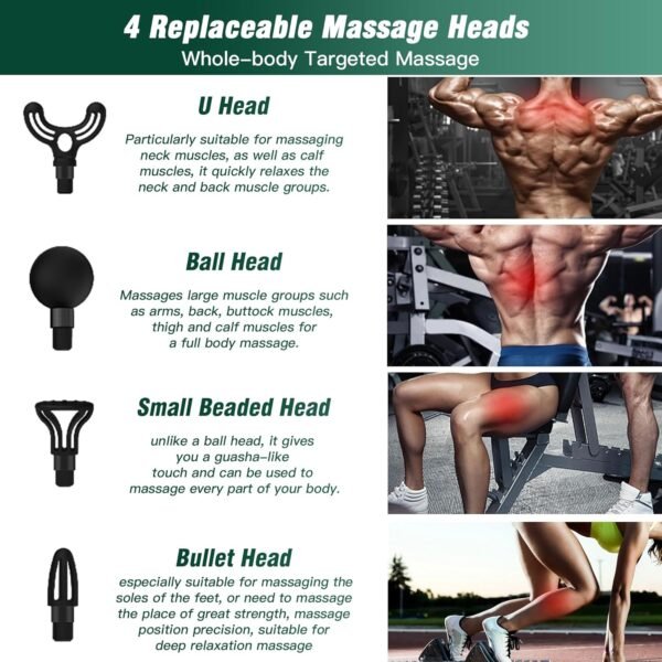 Mini Massage Gun, Precussion Massage Gun for Back Neck and Shoulder, Small & Lightweight, Type-C Charging, Full Body Relaxation Gifts for Men Women, Portable Massager - Image 5