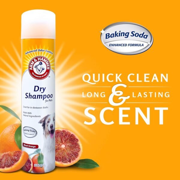Arm & Hammer for Pets Aerosol Dry Shampoo for Dogs & Puppies | Waterless | Citrus Blood Orange Scent, 5 Ounce Bottle - Image 4