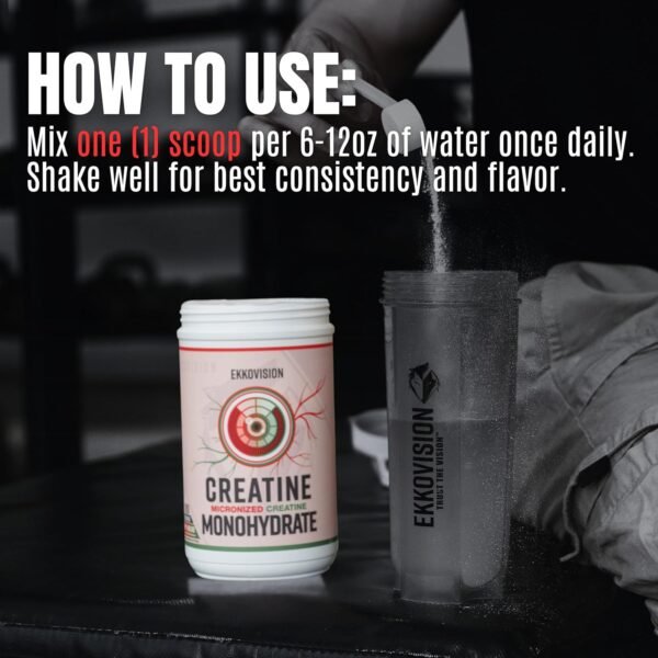 Ekko Creatine Monohydrate Powder, Micronized, Cherry Limeade, Pre Workout & Post Workout Supplement for Men and Women, Energy Support, Easy to Mix in Shakes, Smoothies & Beverages, 50 Servings - Image 5