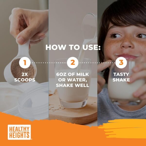 Healthy Heights Grow Daily Kids Protein Drink Mix (Chocolate) - High Protein Shake for Boys 10+ - Image 7