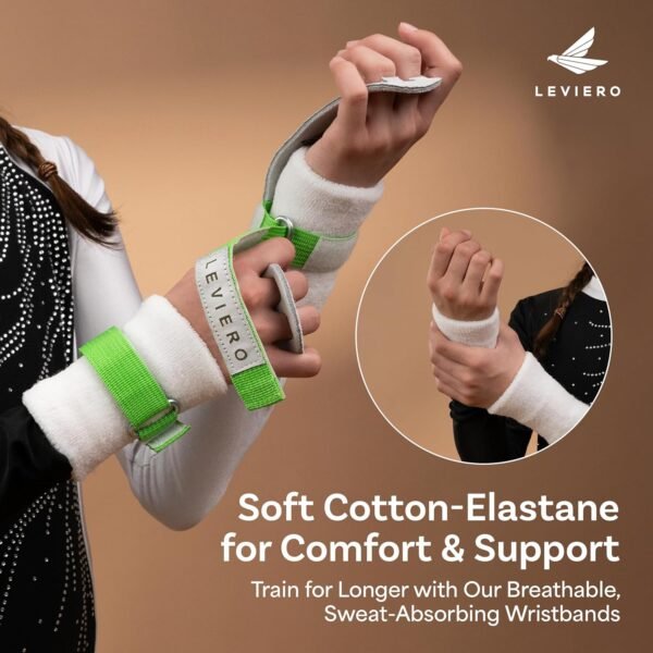 Palmies Gymnastics Grips, Grips for Gymnastics, Multipurpose Soft Leather Grips with Adjustable Finger Holes, Weightlifting, Kettlebell, Cross Training Workouts for Kids and Youths - Image 7