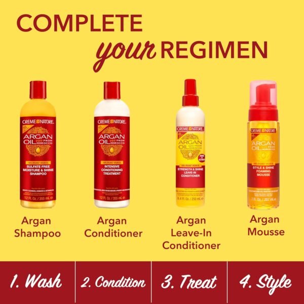 Creme of Nature, Argan Oil for Hair, Intensive Conditioning Treatment, Argan Oil of Morocco, Moisturizing Hair Care, 12 Fl Oz - Image 8