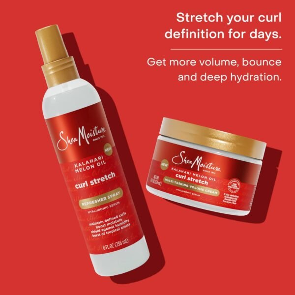 SheaMoisture Curl Stretch Refresher Spray Kalahari Melon Oil and Marula Oil Between Wash Style Stretcher Boosts Hydration, Fights Humidity and Frizz with Hyaluronic Serum 8 Fl Oz - Image 10