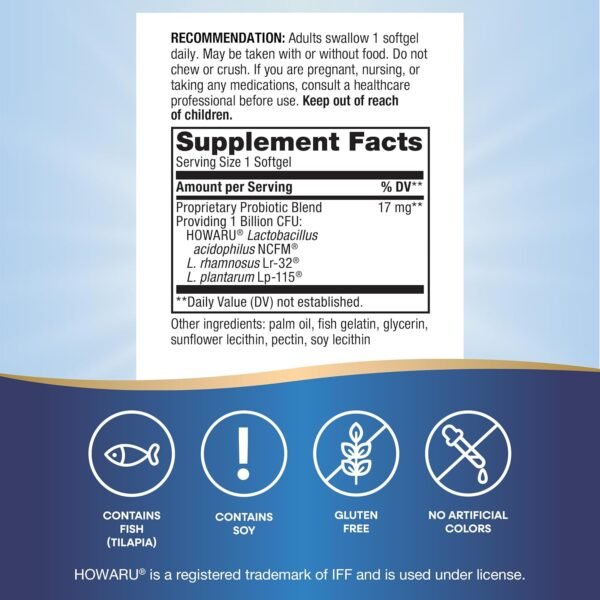 Nature's Way Women's Probiotic Pearls, Supports Vaginal and Digestive Health*, 1 Billion Live Cultures, No Refrigeration Required, 30 Softgels (Packaging May Vary) - Image 6