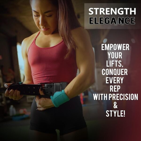 Weight Lifting Belt 4inch Leather Belt With Free Wrap - Foam Padded Back Support Gym Belt for Bodybuilding Squat Deadlift Weightlifting Belt Men Women - Image 6