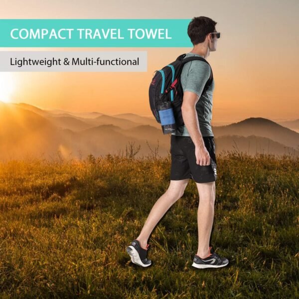 Your Choice Microfiber Travel Towel, Fast Drying Towel for Camping, Travel, Beach, Gym, Backpacking, Sports and Swimming. Sweat Absorbent, Lightweight and Ultra Compact - Image 6