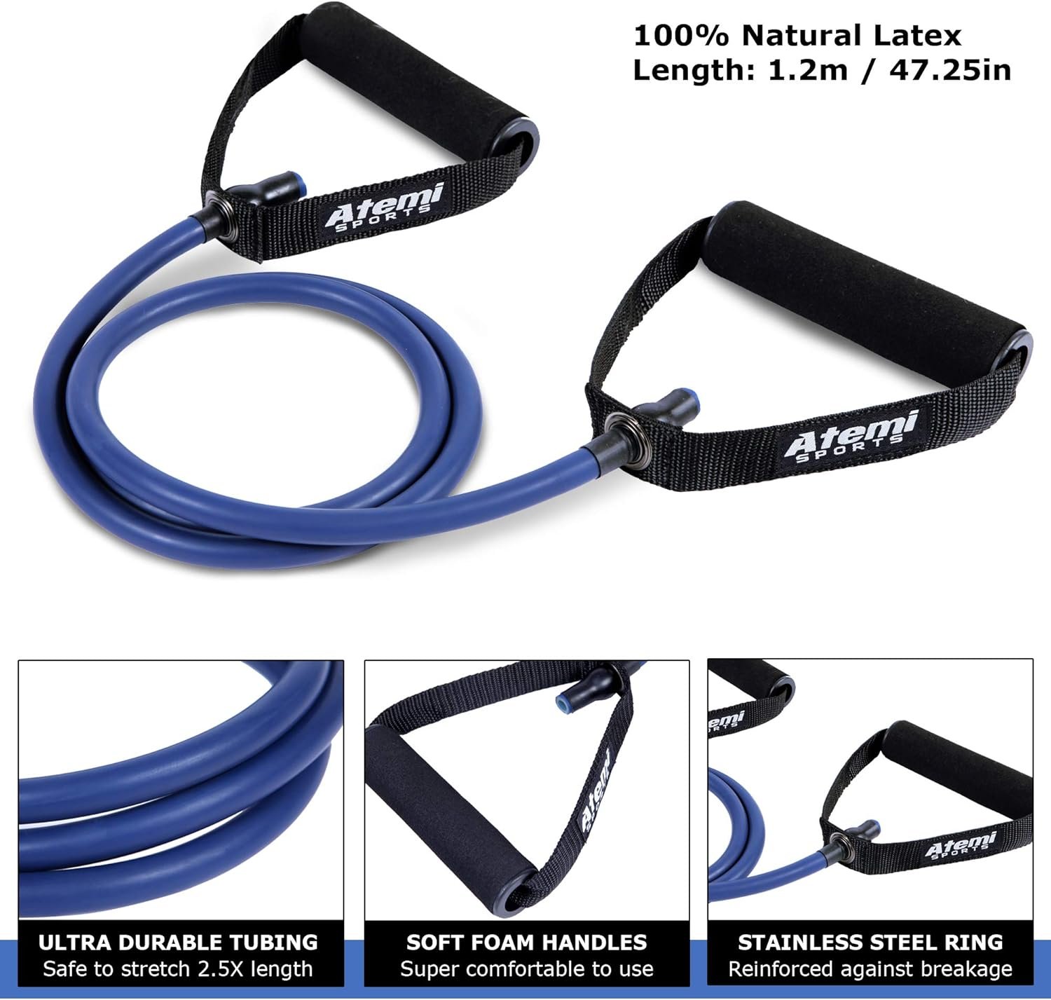 Resistance Bands with Handles and Door Anchor, Gym Resistance Tubes for Strength Training, Exercise Bands for Working Out, Physical Therapy, Home Workouts, Pilates & Crossfit - Image 3