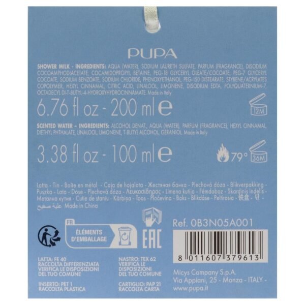 Pupa Milano Let's Bloom Kit, Daisy Field, 2 Pc - Shower Milk and Scented Water - Body Wash - Body Mist - Hydrating Body Wash - Skin Care Gift Set - Image 4