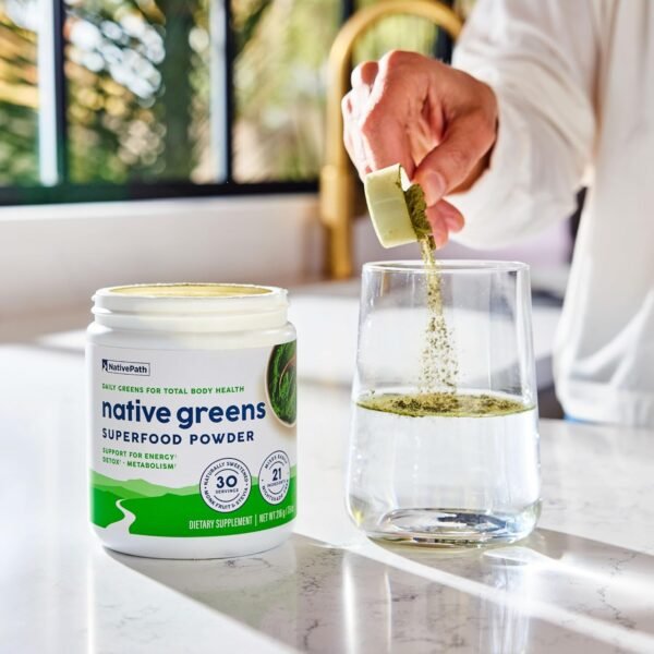 NativePath Native Greens Superfood Powder - Daily Super Greens Powder with Organic Greens and Superfoods to Support Detox, Thyroid, and Gut Health for Energy and Positive Body Changes, 30 Servings - Image 7