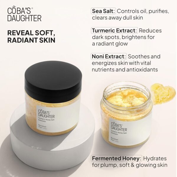 COBA'S DAUGHTER 3-Piece Body Care Set| Body Gift Set | Turmeric Honey & Almond Orange Scrubs | Soothing Aloe Vera Gel| Natural Exfoliating & Moisturizing Set| Bath Gift Set for Women - Image 4