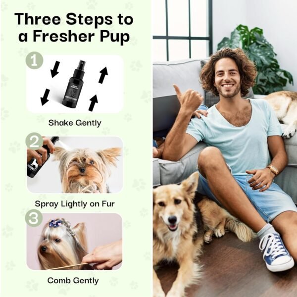 605Products Premium Dog Cologne & Odor Eliminator - Long Lasting Puppy Perfume, Deodorant & Grooming Spray with Essential Oils, 2oz Lavender (3-Pack) - Image 5