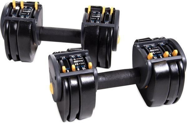 CAP Barbell TurboBell Adjustable Dumbbell Set with Rack, 24 lb Pair - Image 4