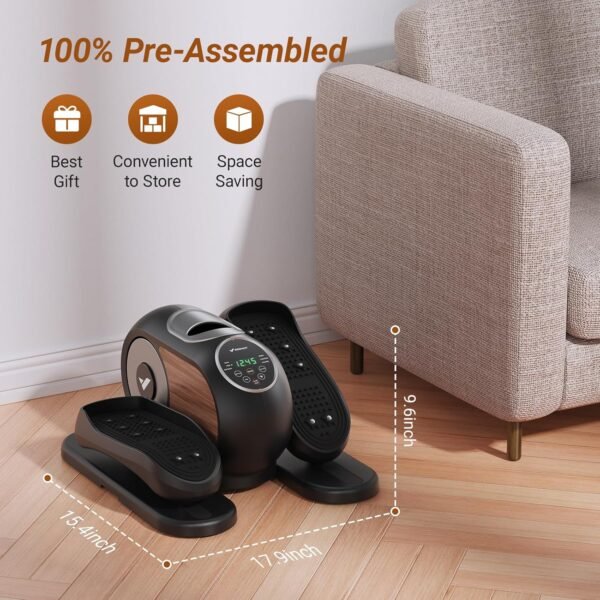 MERACH Under Desk Elliptical, Ellipse Leg Exerciser Electric as Seen on TV for Seniors with Remote Control & 12 Adjustable Speeds, Quiet Portable Seated Pedal Exerciser Machine for Home - Image 8