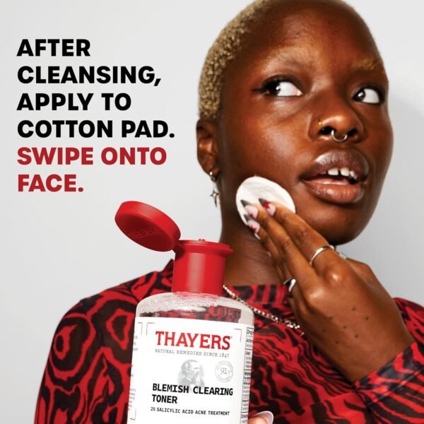 Thayers Blemish Clearing Salicylic Acid Toner, Acne Treatment Face Toner with 2% Salicylic Acid, Soothing and Non-Stripping Skin Care, 12 Fl Oz - Image 5