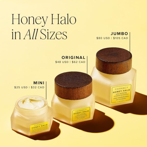 Farmacy Ceramide Face Moisturizer - Honey Halo Hydrating Facial Moisturizer for Dry Skin - Plumps, Soothes + Restores Skin with Potent Ceramides + Buckwheat Honey for a Dewy, Healthy Glow (50ml) - Image 11