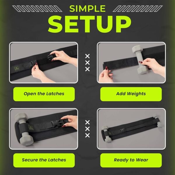 Hip Thrust Belt for Glute Workout Equipment - Adjustable, Durable, Slip-Resistant, Supports 100lbs - Compatible with Dumbbells, Kettlebells & Plates - Portable & Perfect for Home Booty Exercises - Image 3