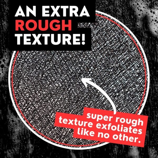 Extra Rough Exfoliating Washcloth - Extreme Body & Back Scrubber for Shower, Extra Long, Hygienic Exfoliator Wash Cloth, Men Or Women, 2 Count Pack, 1 Black & 1 Grey Color, Bye Bye Loofah - Image 4