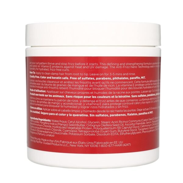 Ouidad Advanced Climate Control Hair Mask - 11 oz, Frizz Control Curly Hair Mask with Vitamin C & Castor Oil, Anti-Frizz Nano Technology, Helps Repair, Nourish and Hydrate Hair, For All Curl Types - Image 3