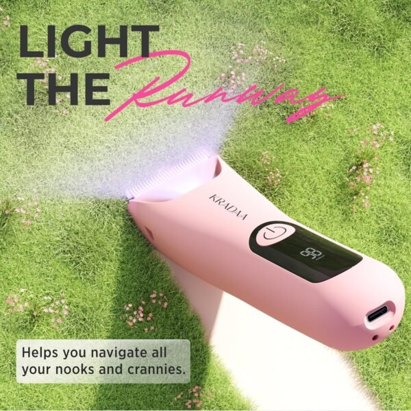 Bikini Trimmer for Women Pubic Hair: Rechargeable Eletctric Razors for Women - Painless Eletctric Shaver Waterproof IPX7 for Body Hair (Blossom Pink) - Image 6