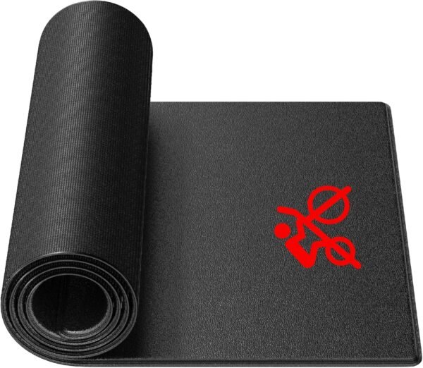 Bike Trainer Mat Compatible with Peloton Bike, for Treadmill & Row, THK 6mm, Under Mat Protect Hardwood Floor Carpet, Trainer Accessory for Indoor Stationary Exercise Bicycle - Image 2