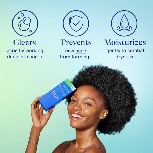 Differin Acne Skin Care Kit, Differin Gel Retinoid Acne Treatment for Face with 0.1% Adapalene & 5% Benzoyl Peroxide Face Wash & Body Wash, Designed for Pimple and Acne Prone Skin - Image 13
