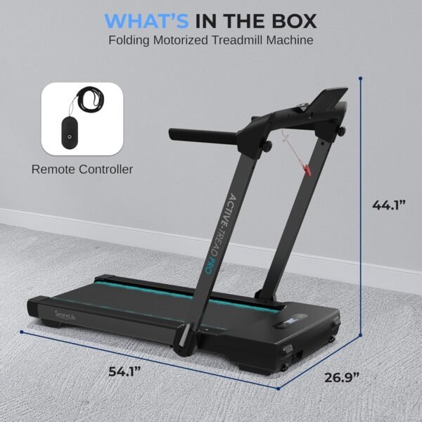 SereneLife Walking Pad Treadmill with Remote Control, 0.6 – 8.7 MPH Smart Speed Control, Walking Mat, Under Desk Treadmill for Home Office, Shock Absorption, App Support, 265lbs Limit - Image 4