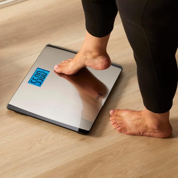 Eat Smart Precision 550 Pound Extra-High Capacity Digital Bathroom Scale for Body Weight with Extra-Wide Platform, Stainless Steel - Image 7