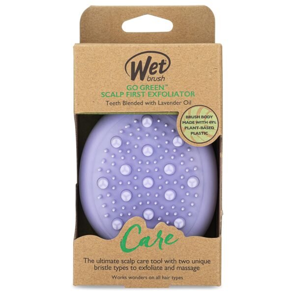 Wet Brush Go Green Scalp First Exfoliator, Lavender Oil - Rope Hook To Hang In Shower - Spa-like Experience At Home - Exfoliate and Massage Scalp - Works On All Hair Types - Image 7
