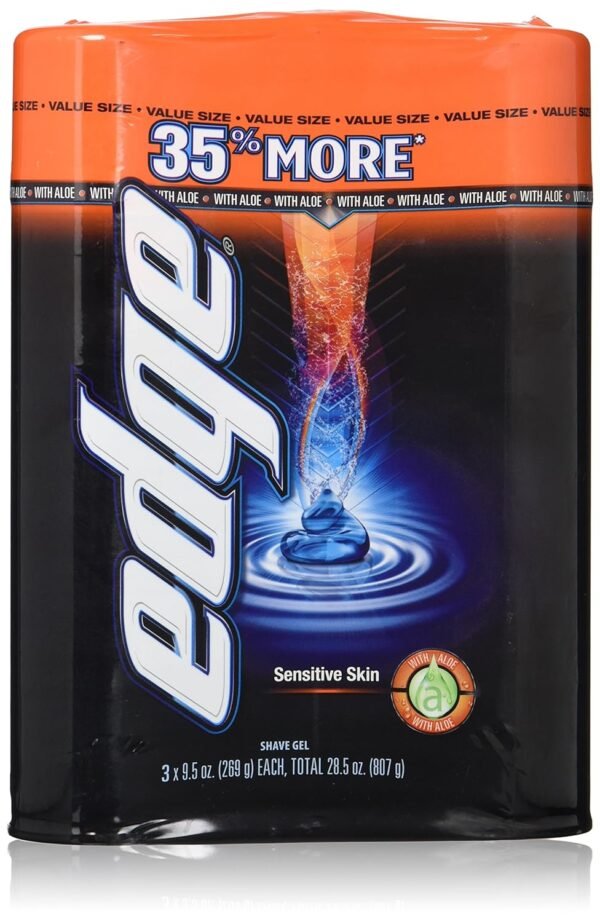 Edge Shave Gel Sensitive Skin with Aloe, 9.5 oz, 3 Pack - Image 2