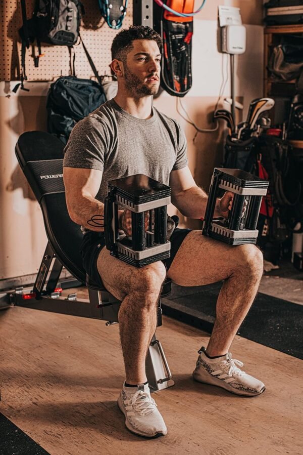 PowerBlock Small Compact Stand, Dumbbell Rack & Weight Rack, Folds Flat For Easy Storage, Use with PowerBlock Expandable Dumbbells, Home Gym Strength Training, Pack of 1 - Image 5