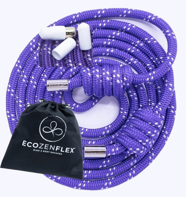Adjustable Flow Rope - Handcrafted 10' Workout Freestyle Weighted Jump Rope for Strength & Cardio Training - Upper Body Fitness Ropes for Working Out – Double Braided Home Gym Heavy Exercise Rope - Image 2
