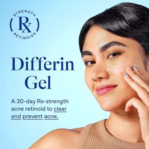 Differin Acne Skin Care Kit, Differin Gel Retinoid Acne Treatment for Face with 0.1% Adapalene & 5% Benzoyl Peroxide Face Wash & Body Wash, Designed for Pimple and Acne Prone Skin - Image 4