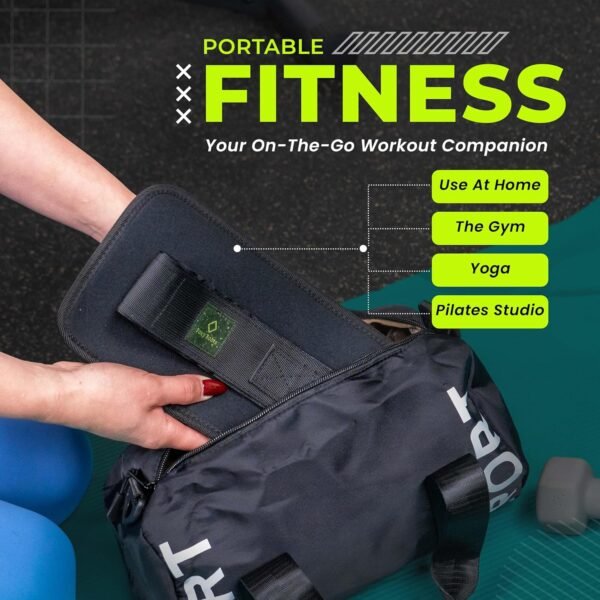 Hip Thrust Belt for Glute Workout Equipment - Adjustable, Durable, Slip-Resistant, Supports 100lbs - Compatible with Dumbbells, Kettlebells & Plates - Portable & Perfect for Home Booty Exercises - Image 8