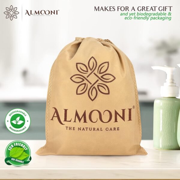 Almooni Natural Loofah Exfoliating Body Scrubber, Made with Natural Egyptian Shower Loofah Sponge, Bath Shower Loofah Sponge for Women and Men, for Face and Body That Gets You Clean - 2 Count (1 Pack) - Image 7