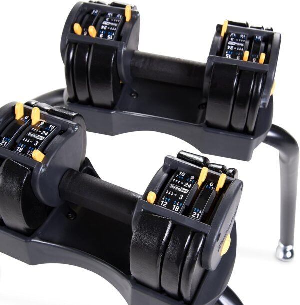 CAP Barbell TurboBell Adjustable Dumbbell Set with Rack, 24 lb Pair - Image 3