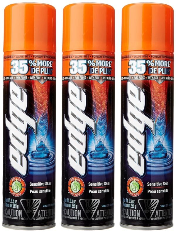 Edge Shave Gel Sensitive Skin with Aloe, 9.5 oz, 3 Pack - Image 4